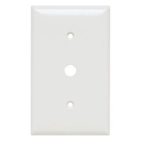 Pass & Seymour SP12-W Single Standard Telephone/Cable Outlet With Adjustable Yoke, 1 Gang, Thermoplastic, Surface Mount