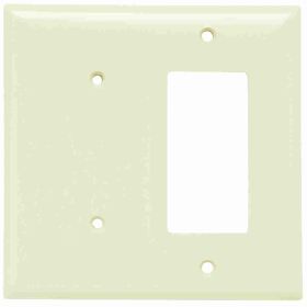 Pass & Seymour Sierraplex SP1426-LA Standard Combination Wallplate 1 Gang Light Almond 5 in Thermoplastic