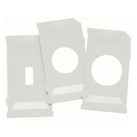 Pass & Seymour WIU10-PKW 1-Outlet Bare Insulation Weatherproof Extra Plate Kit, Surface Mount, 1 Gang, 3/4 in D