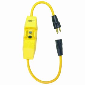 Pass & Seymour 1594-PC2M 2-Pole In-Line Manual Reset Portable GFCI Cord Set, 125 VAC, 10.3 in L