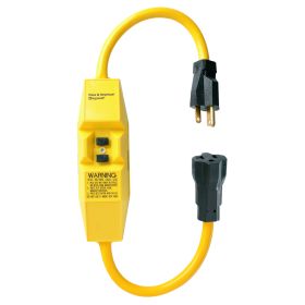 Pass & Seymour 2094-PC2A 2-Pole In-Line Auto Reset Portable GFCI Cord Set, 125 VAC, 5-1/4 in L