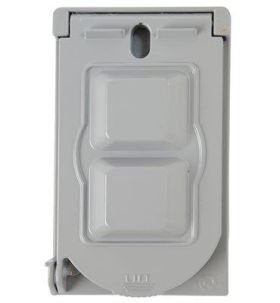 Pass & Seymour CA1-G Heavy Duty Weatherproof Cover With Self Closing Lid, 2.81 in L x 2.81 in W x 1-1/2 in D, Die Cast Zinc