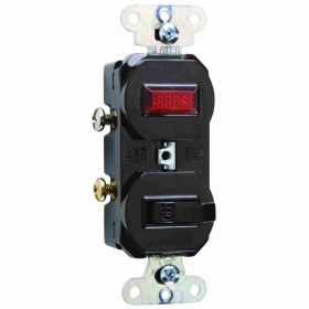 Pass & Seymour 692-G Grounding Combination Switch and Pilot Light, 120/125 VAC, 15 A