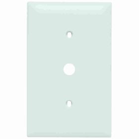 Pass & Seymour TP12-W Standard Vertical Phone Wallplate, 1 Gang, 5 in L, Thermoplastic, Wall Mount