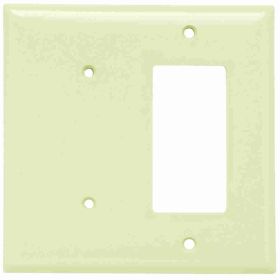 Pass & Seymour Sierraplex SP1426-I Standard Combination Wallplate 1 Gang Ivory 5 in Thermoplastic