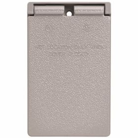 Pass & Seymour CA26-GV Decorator Heavy Duty Weatherproof Cover With (1) Self Closing Lid, 1-3/4 in Dia, 2.81 in L, Die Cast Zinc