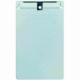 Pass & Seymour CA26-WV Decorator Heavy Duty Weatherproof Cover With (1) Self Closing Lid, 4.6 in L x 2.81 in W, Die Cast Aluminum