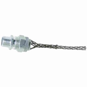 Pass & Seymour Flexcor CG406 Heavy Duty Cord Connector With Strain Relief Cord Grip, 1/2 in Trade, 0.31 to 0.375 in Dia Cable Openings, Aluminum