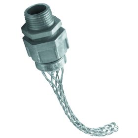 Pass & Seymour Flexcor CG610 Heavy Duty Cord Connector With Strain Relief Cord Grip, 3/4 in Trade, 0.56 to 0.625 in Dia Cable Openings, Aluminum