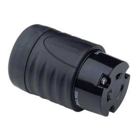 Pass & Seymour Turnlok L520-CBK 3-Phase Locking Connector, 125 VAC, 20 A, 2 Poles, 3 Wires, Black