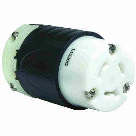 Pass & Seymour Turnlok L1220-C 3-Phase Locking Connector, 480 VAC, 20 A, 3 Poles, 4 Wires, Gray