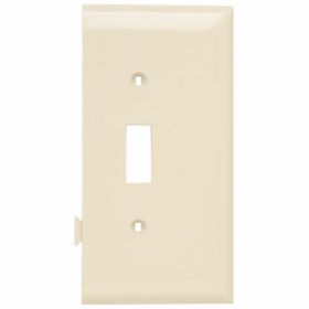 Pass & Seymour PJSE1-LA Semi-Jumbo End Section Sectional Wallplate, 1 Gang, Light Almond, 5 in, Thermoplastic