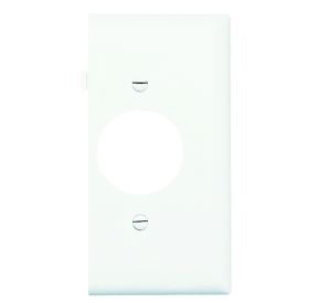 Pass & Seymour PJSE7-W Semi-Jumbo End Section Sectional Wallplate, White, 5-1/2 in, Nylon