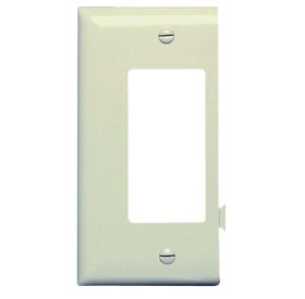 Pass & Seymour PJSE26-LA Semi-Jumbo End Section Sectional Wallplate, 1 Gang, Light Almond, 5-1/2 in, Thermoplastic