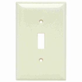 Pass & Seymour Sierraplex SPJ1-LA Junior Jumbo Wallplate, 1 Gang, Light Almond, 5 in H x 3-1/8 in W, Thermoplastic