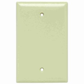 Pass & Seymour Sierraplex SPJ13-I Junior Jumbo Standard Sized Combination Wallplate, 1 Gang, Ivory, 5 in, Thermoplastic