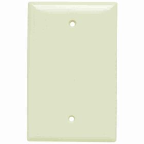 Pass & Seymour SPJ13-LA Junior Jumbo Standard Sized Blank Wallplate, 1 Gang, Light Almond, 5 in, Thermoplastic