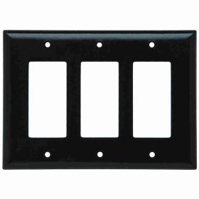 Pass & Seymour SPJ263 Junior Jumbo Decorator Wallplate With Color Matching Screws, 3 Gangs, 5 in, Thermoplastic, Brown