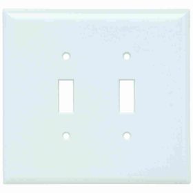 Pass & Seymour Sierraplex SPO2-W Jumbo Wallplate, 2 Gangs, White, 5 in H x 5.31 in W, Thermoplastic