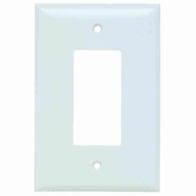 Pass & Seymour Sierraplex SPO26-W Jumbo Wallplate, 1 Gang, White, 5 in H x 3-1/2 in W, Thermoplastic