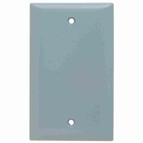 Pass & Seymour Sierraplex SP13-GRY Standard Blank Wallplate, 1 Gang, Gray, 5 in, Thermoplastic