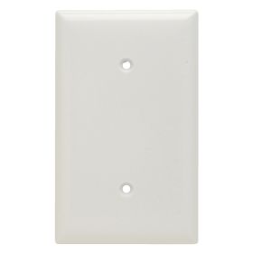 Pass & Seymour Sierraplex SP14-W Standard Blank Wallplate, 1 Gang, White, 5 in, Thermoplastic