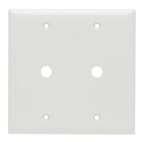 Pass & Seymour SP21-W Standard Wallplate, 2 Gangs, White, 5 in H x 5 in W, Thermoplastic