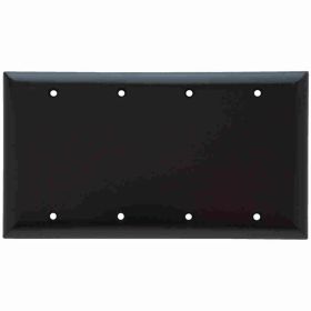 Pass & Seymour Sierraplex SP43 Standard Blank Wallplate, 4 Gangs, Brown, 5 in, Thermoplastic