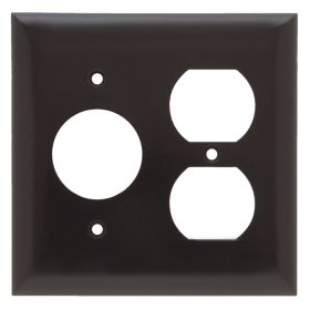 Pass & Seymour Sierraplex SP78 Standard Combination Wallplate, 2 Gangs, Brown, 5 x 4.87 x 0.46 in, Thermoplastic