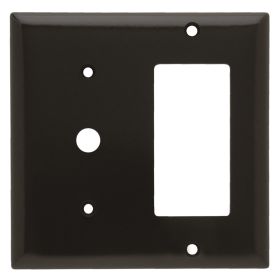 Pass & Seymour SP1226 Standard Combination Wallplate With Finish Matching Screws, 1 Gang, Brown, 5 x 3 x 0.35 in, Thermoplastic