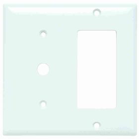 Pass & Seymour SP1226-W Standard Combination Wallplate, 1 Gang, White, 5 in, Thermoplastic