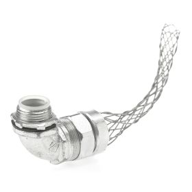 Pass & Seymour STB90300-SF Flexcor Liquidtight Male Metallic Strain Relief Conduit Grip, 3 in Trade, Stainless Steel Mesh