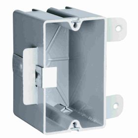 Pass & Seymour S1-18-B50 Slater Wood and Steel Stud Bracket Box With Quick/Click, Thermoplastic, 18 cu-in, 1 Gang, 1 Outlet