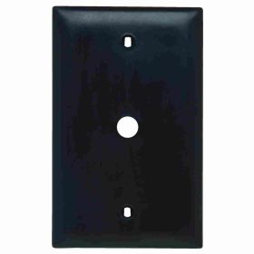 Pass & Seymour TP11-BK Standard Vertical Phone Wallplate, 1 Gang, 5 in L, Thermoplastic, Wall Mount