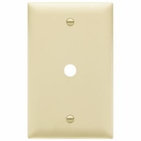 Pass & Seymour TP11-I Standard Vertical Phone Wallplate, 1 Gang, 4.7 in L, Thermoplastic, Wall Mount