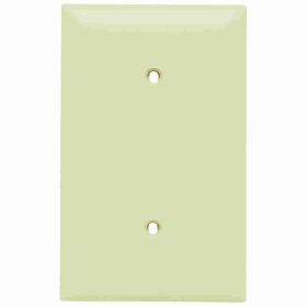 Pass & Seymour TradeMaster TP14-I Standard Blank Wallplate, 1 Gang, Ivory, 5-1/2 in, Thermoplastic