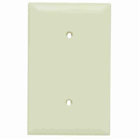 Pass & Seymour TradeMaster TP14-LA Standard Blank Wallplate, 1 Gang, Light Almond, 5 in, Thermoplastic