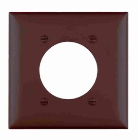 Pass & Seymour TradeMaster TP703 Standard Wallplate, 2 Gangs, Brown, 5 in H x 4.56 in W, Thermoplastic