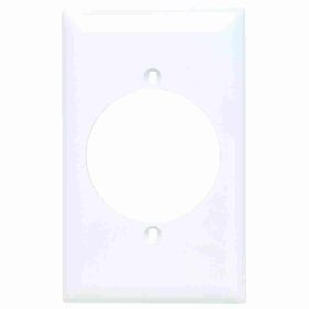 Pass & Seymour TradeMaster TP724-W Standard Wallplate, 1 Gang, White, 5 in H x 2-3/4 in W, Thermoplastic