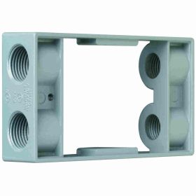 Pass & Seymour WPEX4 Weatherproof Extension Ring With 4-1/2 in Hub and 2-1/2 in Plug, 1 Gang, 4-1/2 in L x 2-3/4 in W x 1 in D, Die Cast Aluminum