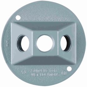 Pass & Seymour WPRB12 2-Hole Weatherproof Lamp Cluster Cover With Gasket and Screws, 4 in Dia, Die Cast Aluminum