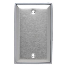 Pass & Seymour WP13 Blank Weatherproof Outlet Box Cover, 2.785 in W, Stainless Steel