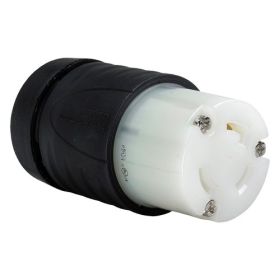 Pass & Seymour Turnlok L530-CGCM 3-Phase Heavy Duty Locking Connector, 125 VAC, 30 A, 2 Poles, 3 Wires, Gray