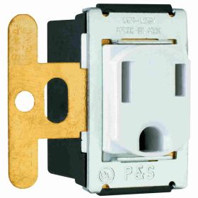 Pass & Seymour 1532 Despard Grounding Special Purpose Straight Blade Receptacle, 125 VAC, 20 A, 1 Pole, 3 Wires, White