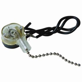 Pass & Seymour 220 Heavy Duty Canopy Pull Chain Switch, 125/250 VAC, 3/6 A