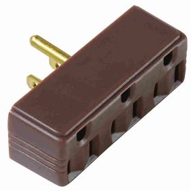 Pass & Seymour 697 2-Pole 3-Wire Single to Triple Outlet Adapter, 125 VAC, 15 A