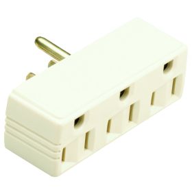 Pass & Seymour 697-I 3-Wire Household Plug-In Adapter, 125 VAC, 15 A