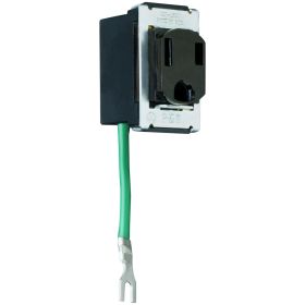 Pass & Seymour 1333 Despard Grounding Receptacle, 125 VAC, 15 A, 1 Poles, 3 Wires, Brown