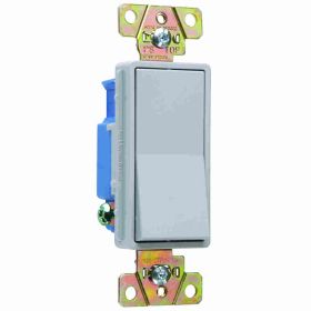 Pass & Seymour 2601-GRY Decorator Switch, 120/277 VAC, 15 A, 1 W