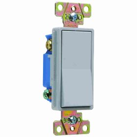 Pass & Seymour 2603-GRY 3-Way Decorator Switch, 120/277 VAC, 15 A, 3 W